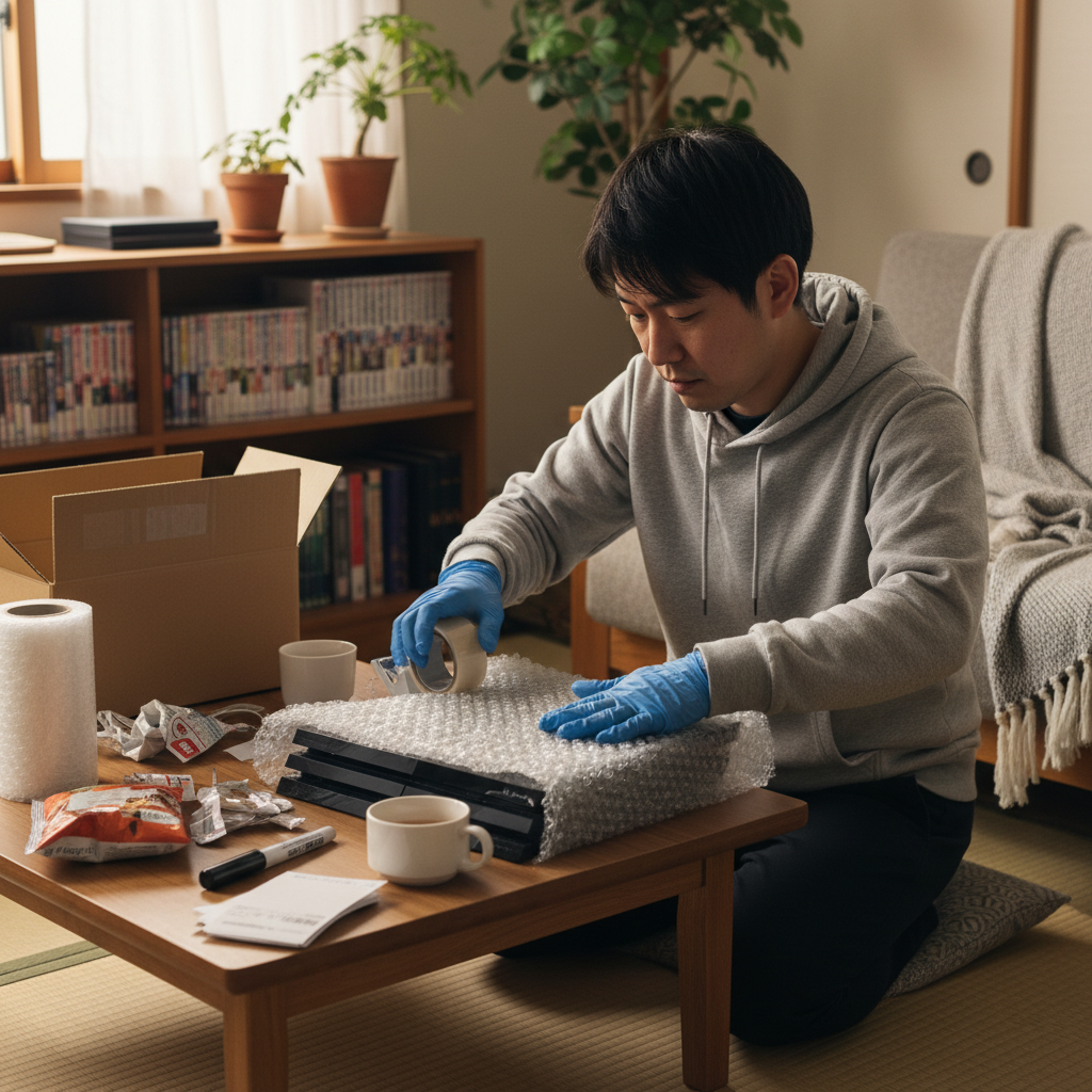 PS4郵送買取の様子