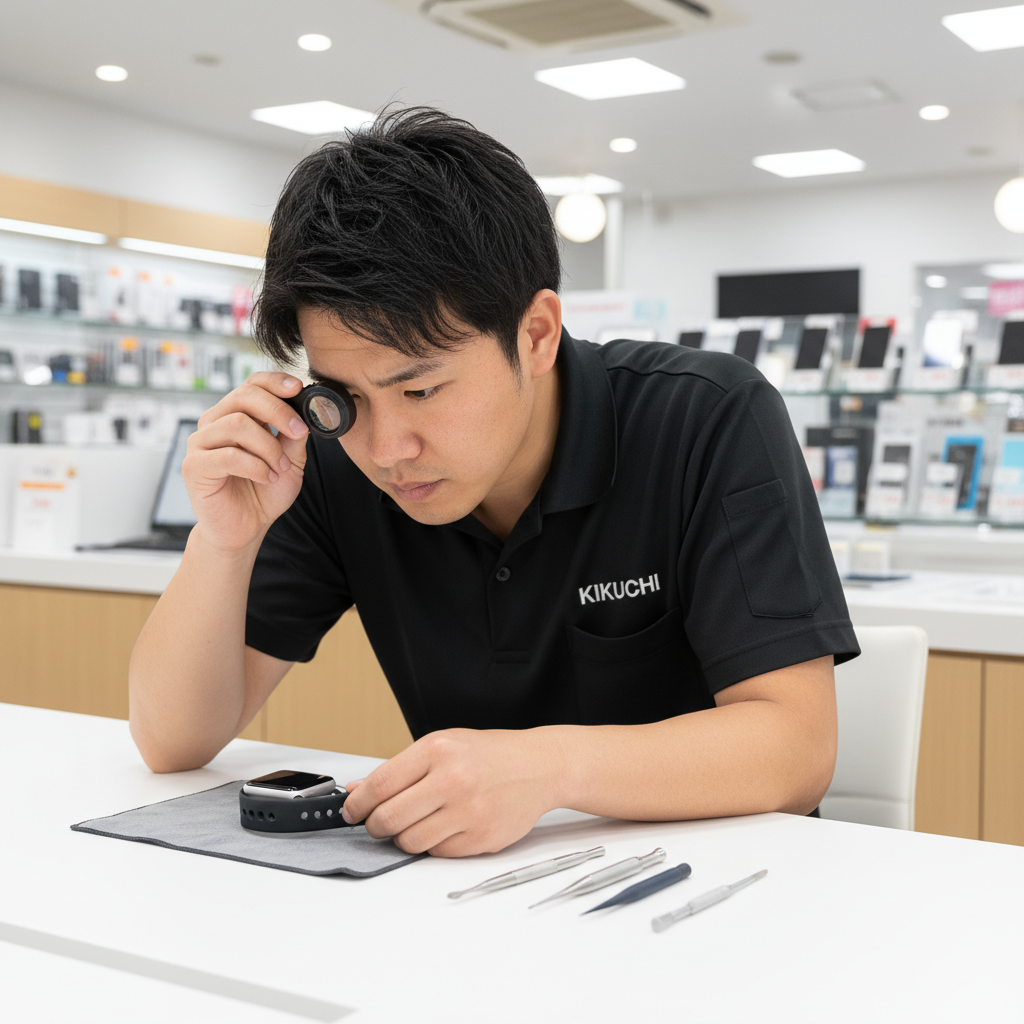 Apple Watch買取査定の様子