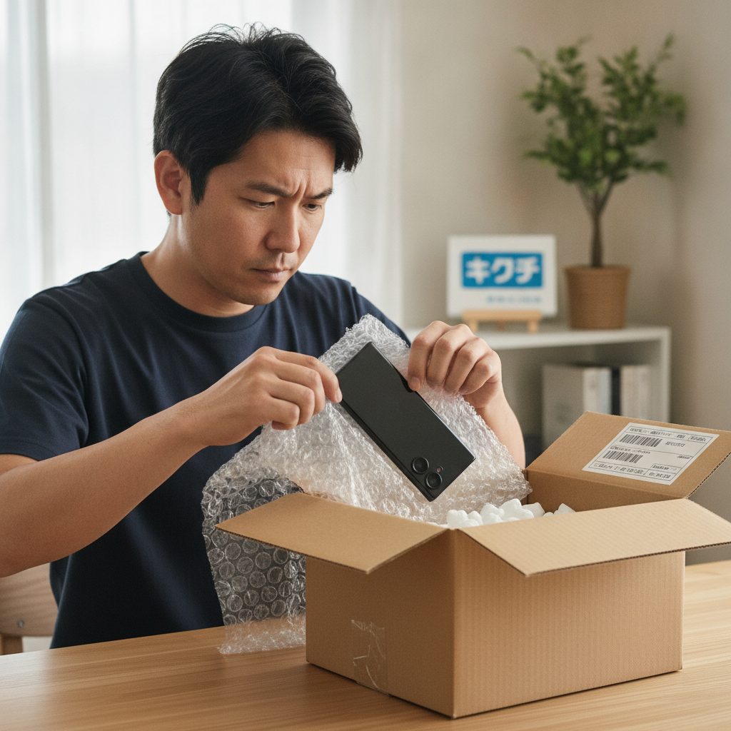 Galaxy S24の梱包・郵送買取準備