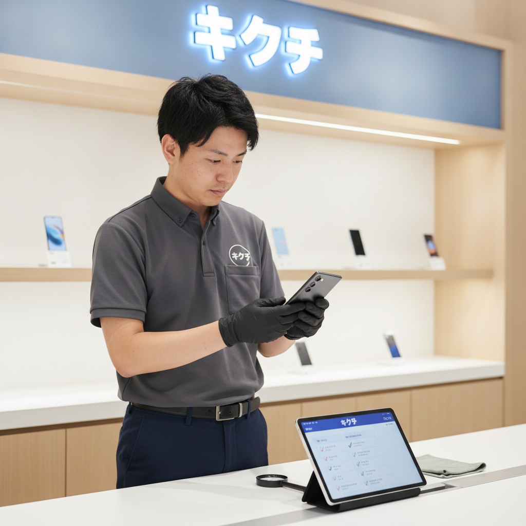 Galaxy S24の買取査定スタッフ