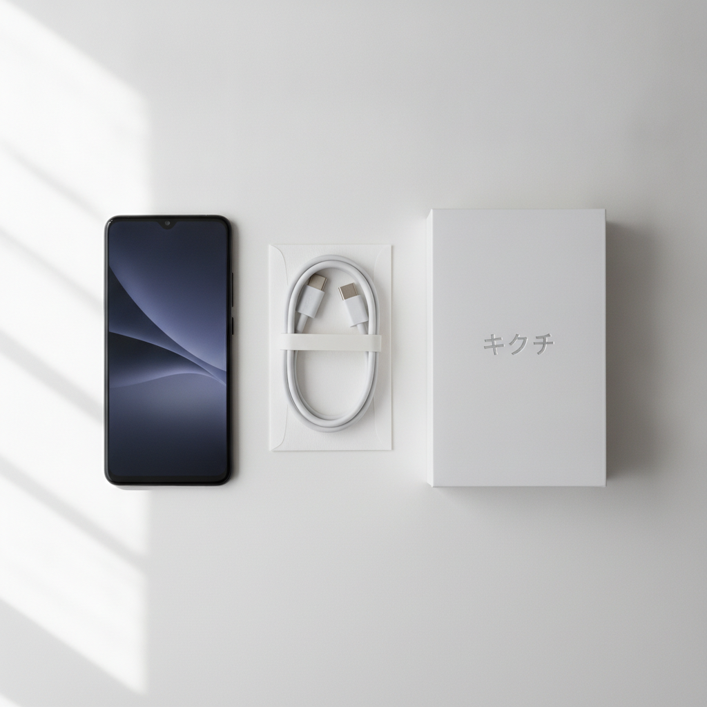 売却前にきれいに並べられたPixelスマートフォンと付属品