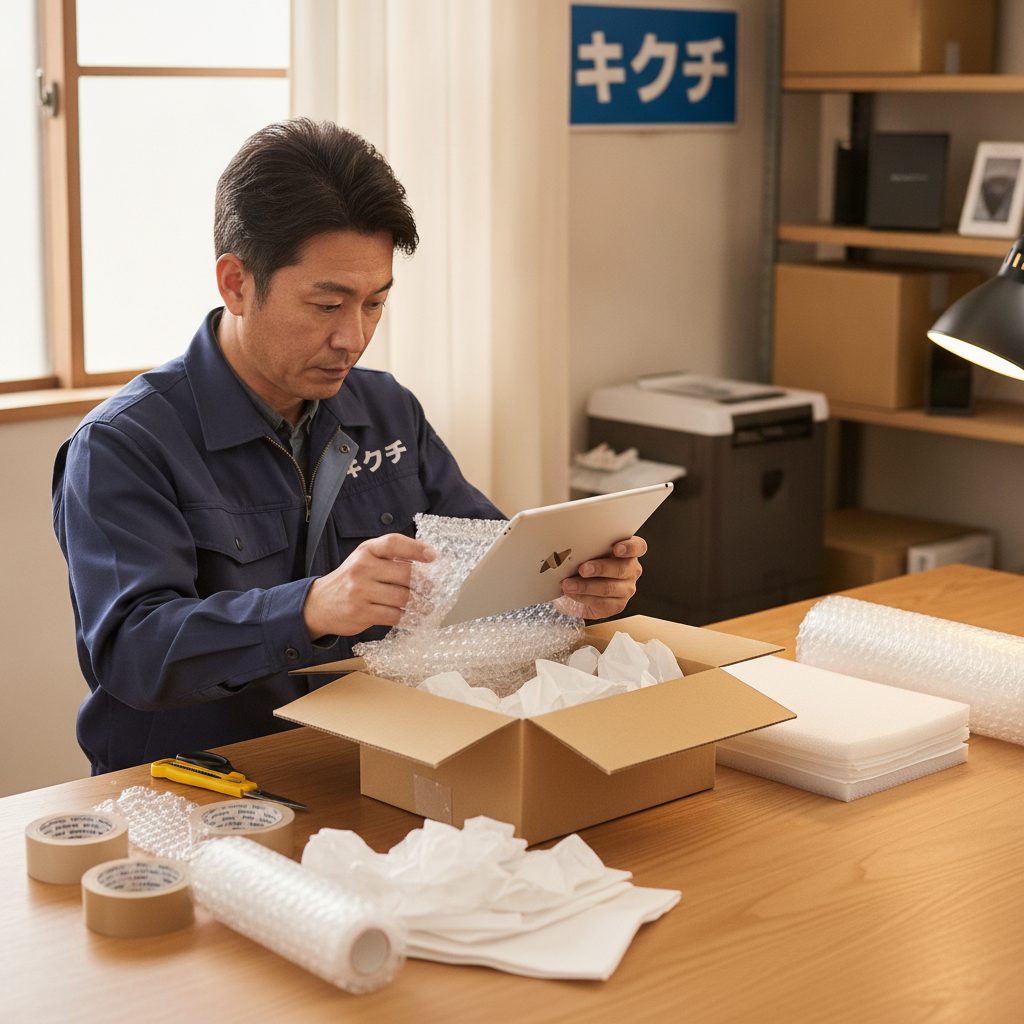 iPad梱包作業