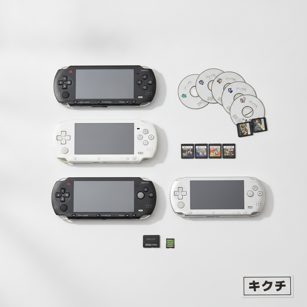 PSP・PS Vita本体とソフトの並び