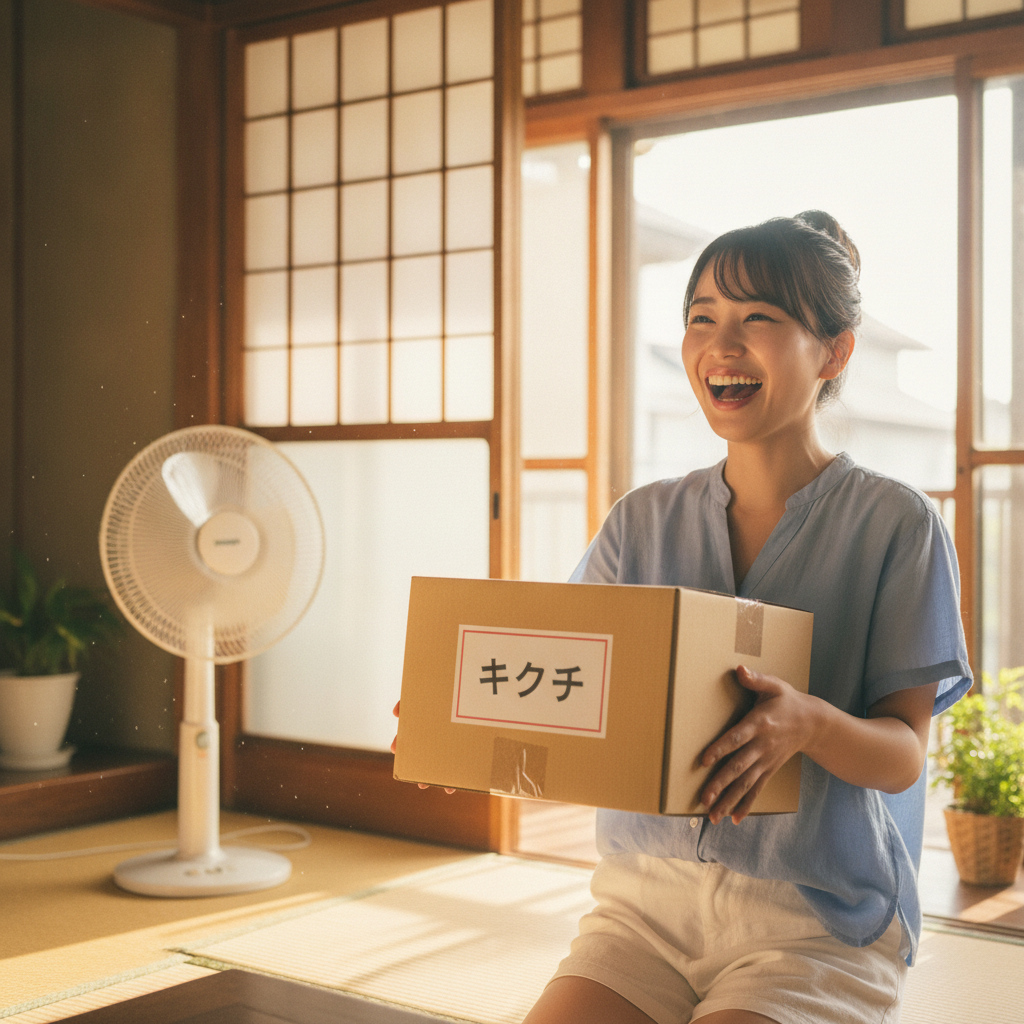 郵送買取の発送準備をする様子