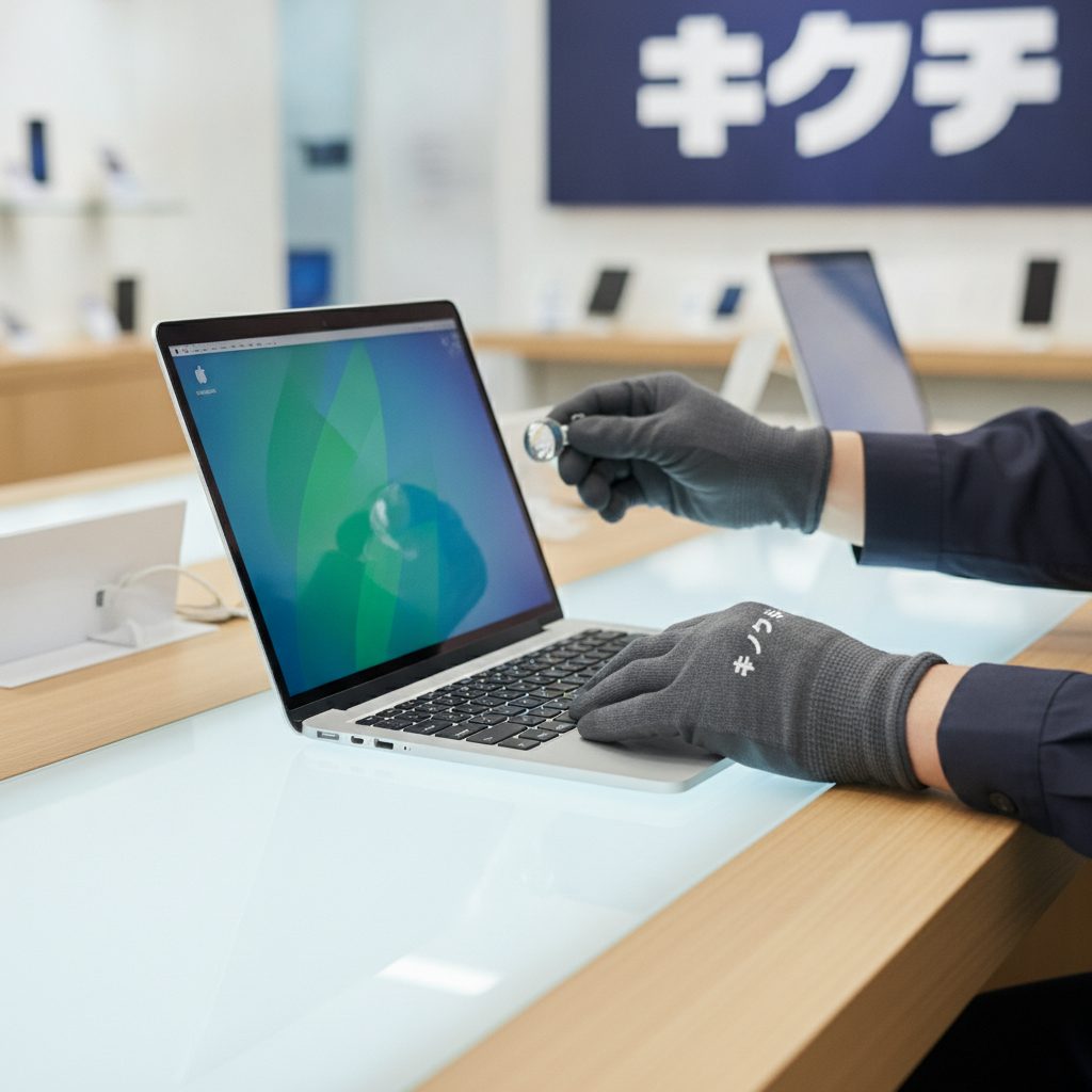 MacBook買取の様子