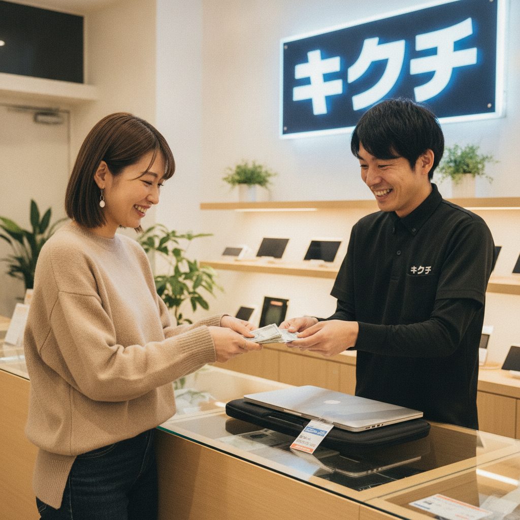 MacBook買取の様子