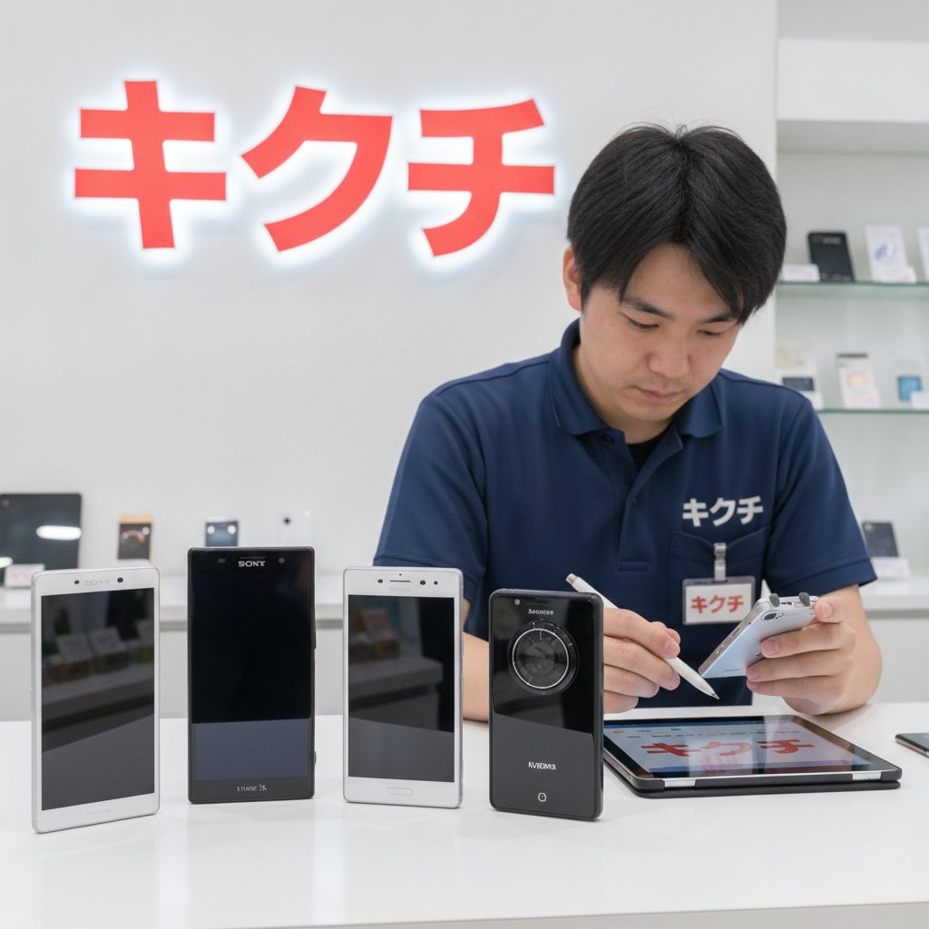 国内AndroidスマホXperia買取の様子
