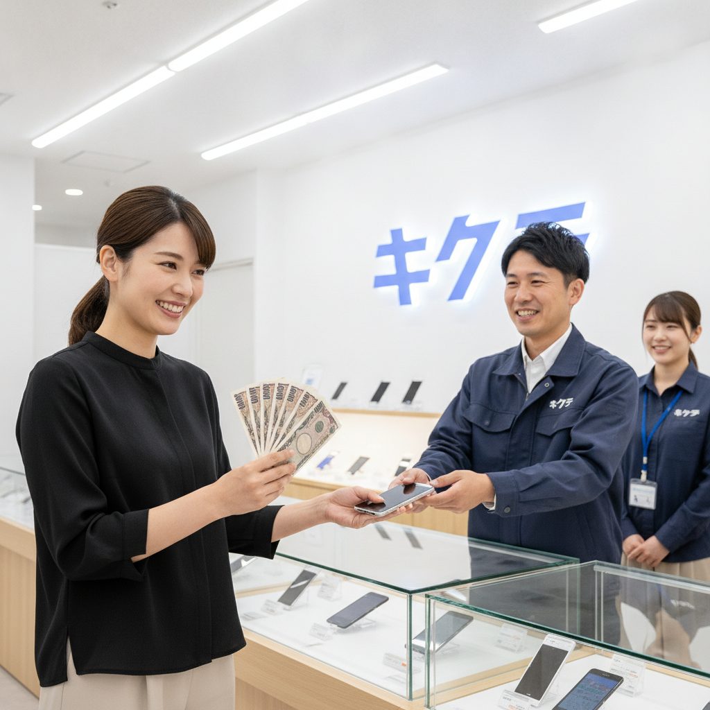 国内AndroidスマホXperia買取の様子