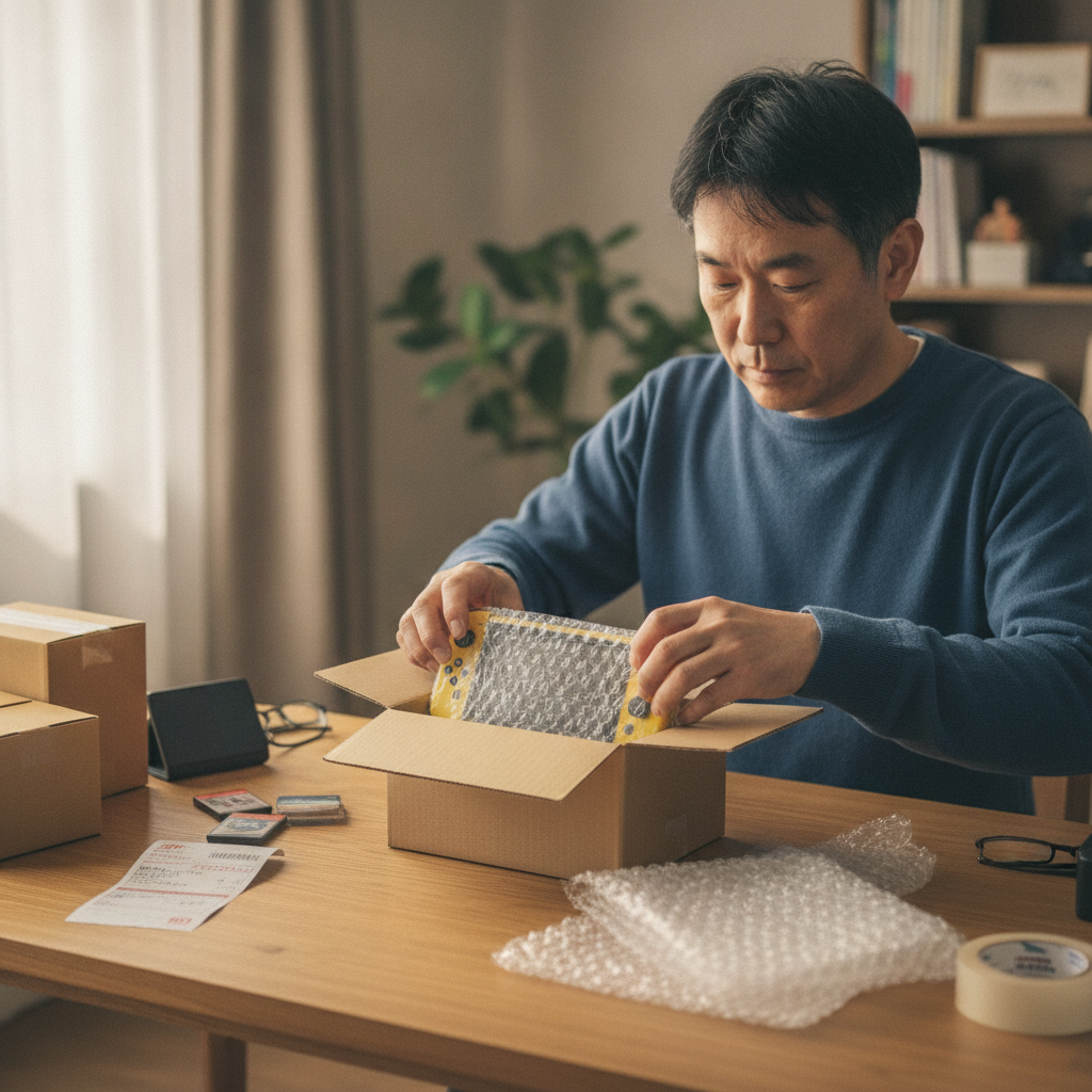 Switch Liteの梱包作業