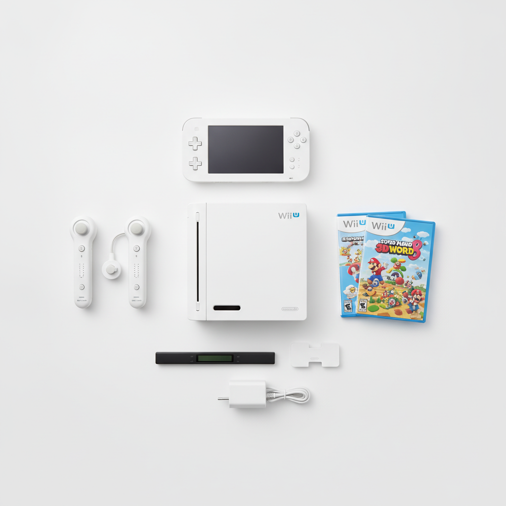 Wii・Wii Uと周辺機器のフラットレイ