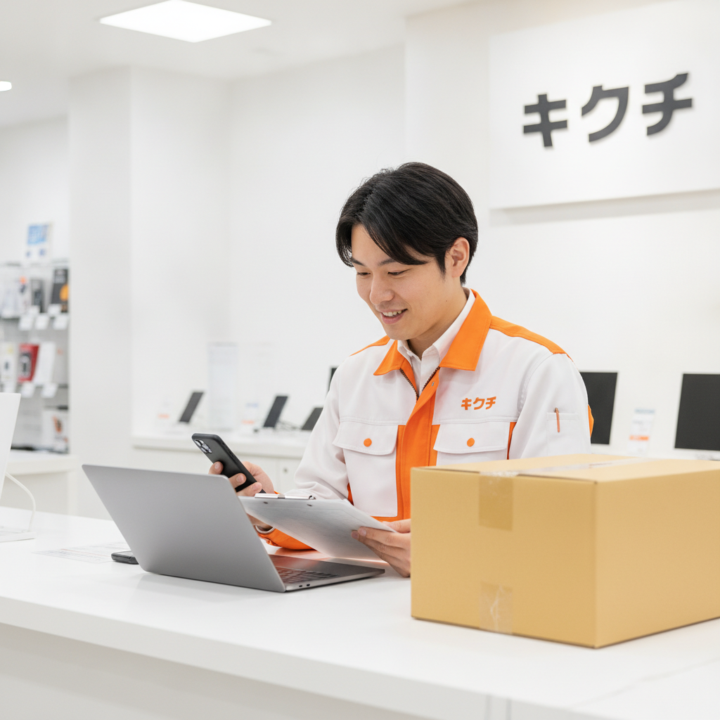 買取のキクチでは全国から届く端末を1台ずつ丁寧に査定しています