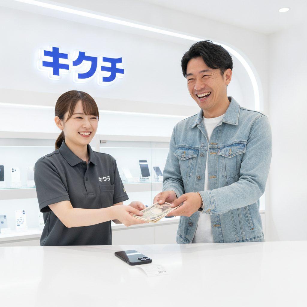 iPhone 16買取の様子