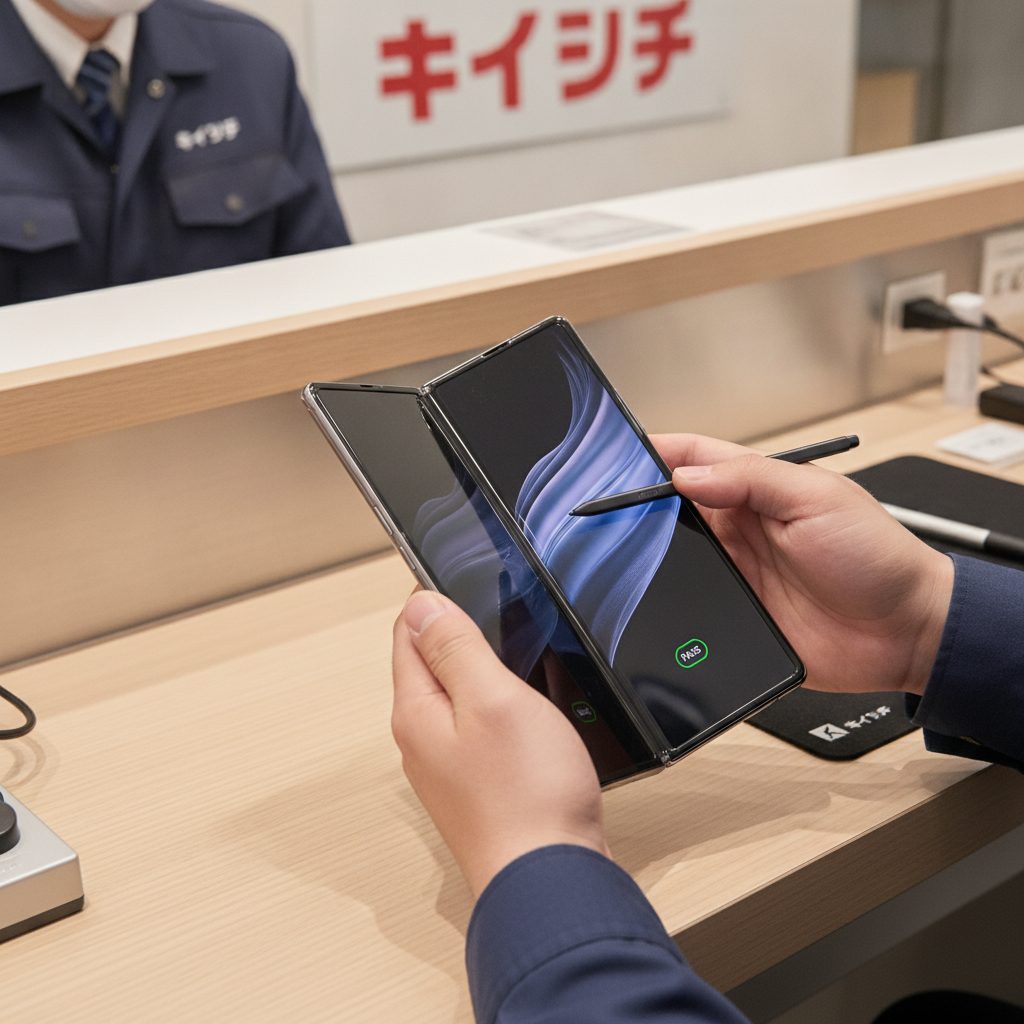Galaxy S25買取の様子